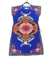 Southeast Asian ethnic style summer women's cool, extended, summer fatten and enlarged cotton silk artificial cotton sleeping skirts for middle-aged and elderly people Item Picture